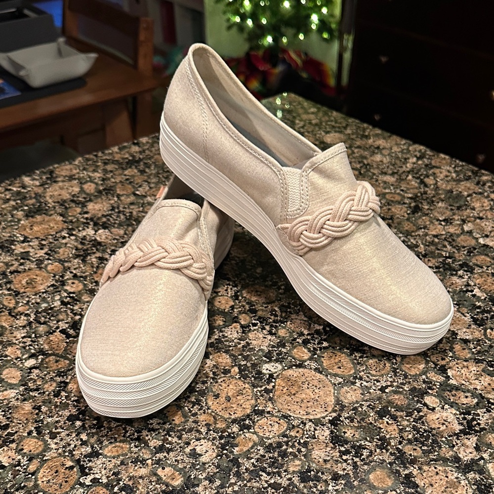 Brand new Womens Keds Triple Decker Natural Rope Slip Ons- brand new, never worn